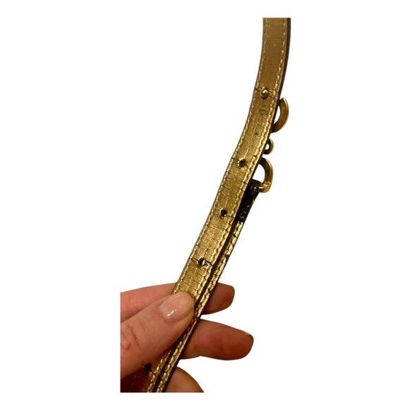 Dolce & Gabbana D&G Authentic Vintage Black Gold Women\'s Designer Skinny Belt